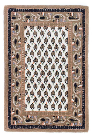 Tappeto di lana - 90 x 60 cm - beige