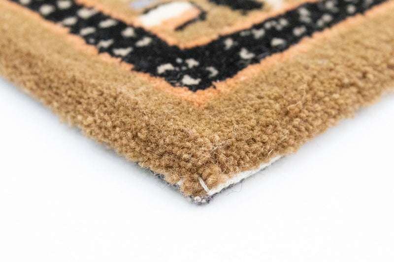 Tappeto di lana - 90 x 60 cm - beige