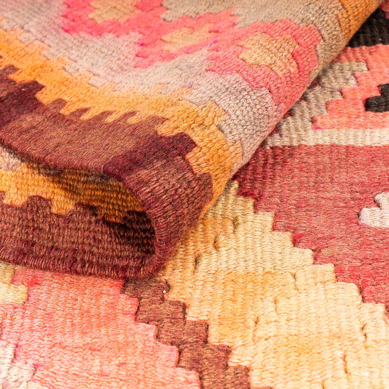 Tappeto corsia Tappeto Kelim - Vecchio - 320 x 140 cm - multicolore