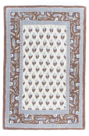 Tappeto di lana - 88 x 59 cm - beige