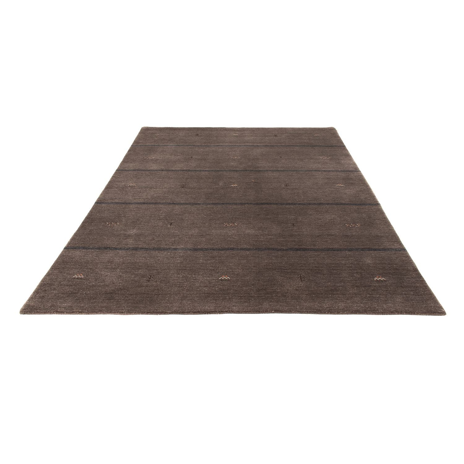 Tappeto Gabbeh - Loribaft Softy - 244 x 173 cm - marrone scuro