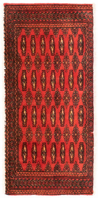 Tappeto corsia Tappeto Turkaman - 100 x 50 cm - rosso