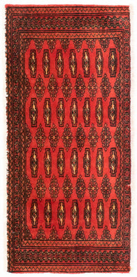 Tappeto corsia Tappeto Turkaman - 100 x 50 cm - rosso