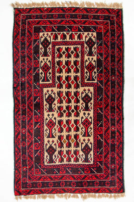 Tappeto Belutsch - 125 x 74 cm - rosso