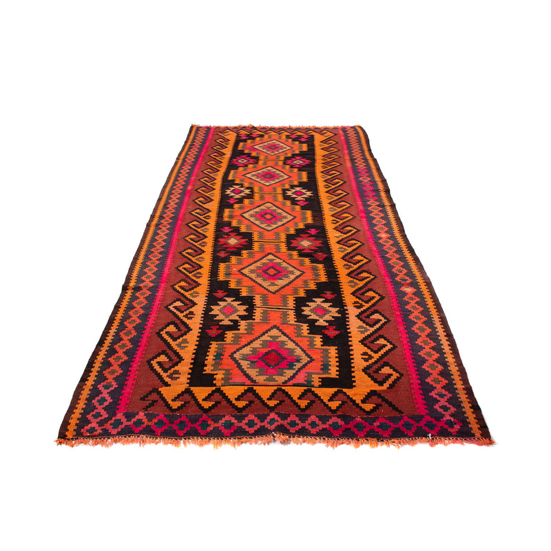 Tappeto corsia Tappeto Kelim - Vecchio - 225 x 150 cm - multicolore