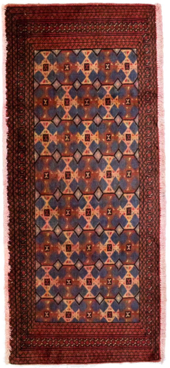 Tappeto Turkaman - 130 x 60 cm - rosso