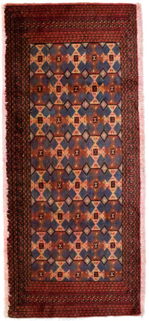 Tappeto Turkaman - 130 x 60 cm - rosso