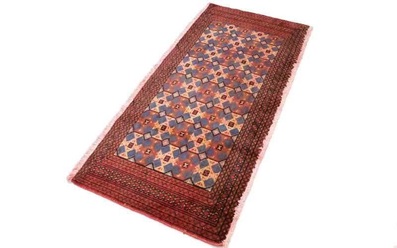 Tappeto Turkaman - 130 x 60 cm - rosso