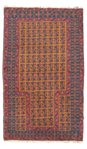 Tappeto Belutsch - 131 x 75 cm - marrone
