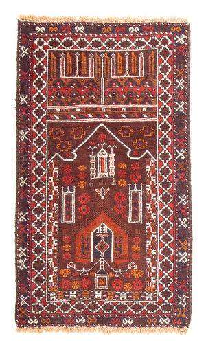 Tappeto Belutsch - 127 x 80 cm - marrone