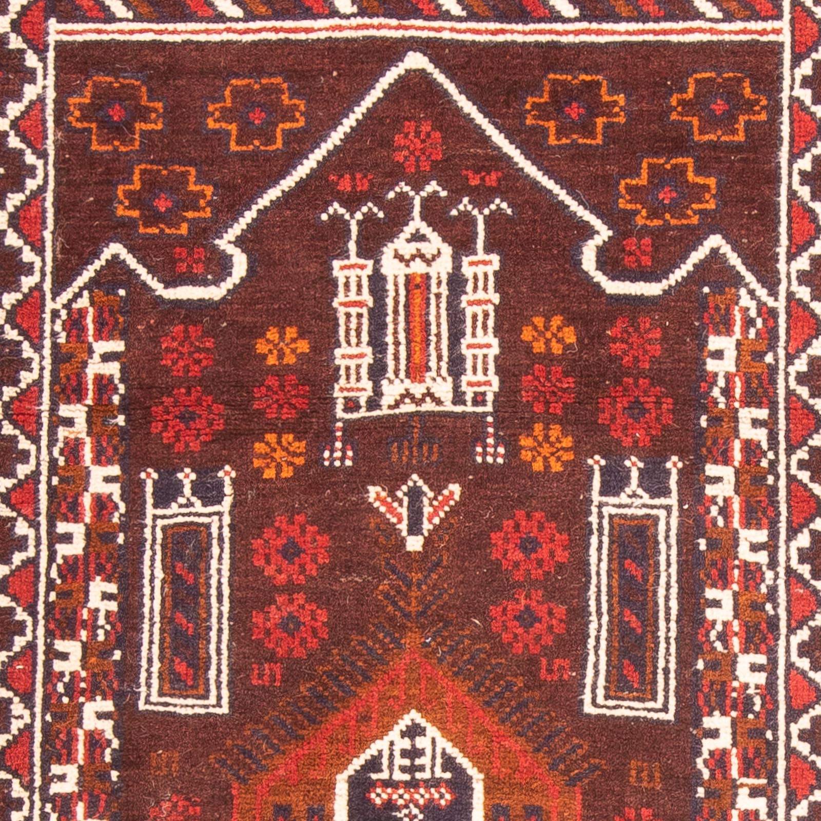 Tappeto Belutsch - 127 x 80 cm - marrone
