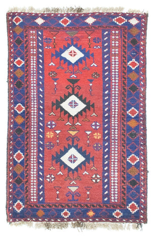Tappeto Belutsch - 128 x 77 cm - rosso