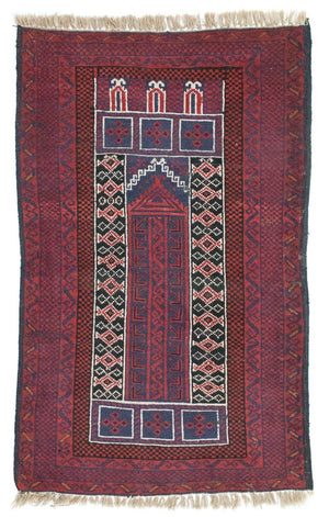 Tappeto Belutsch - 131 x 85 cm - rosso