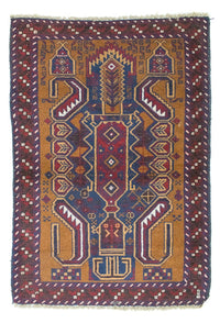 Tappeto Belutsch - 136 x 89 cm - blu