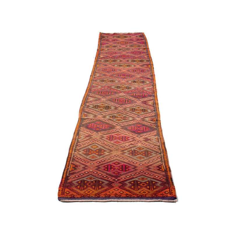 Tappeto corsia Tappeto Kelim - Vecchio - 400 x 75 cm - multicolore