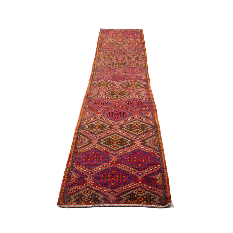 Tappeto corsia Tappeto Kelim - Vecchio - 380 x 70 cm - multicolore
