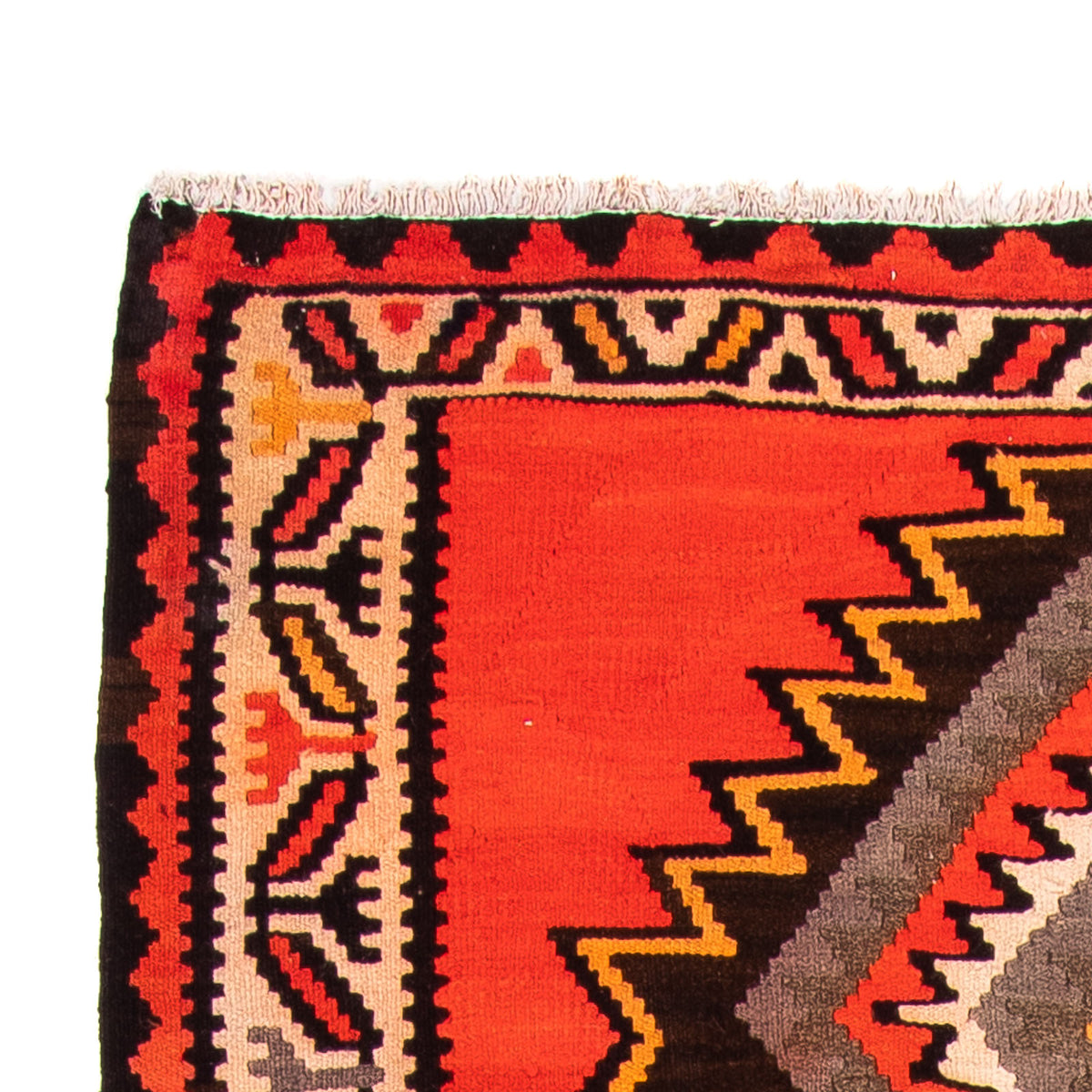 Tappeto corsia Tappeto Kelim - Vecchio - 275 x 140 cm - multicolore