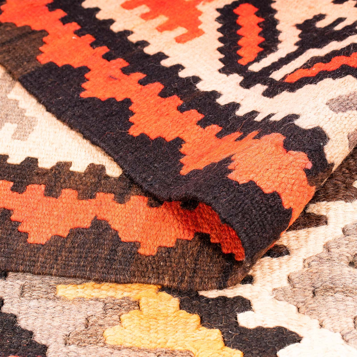 Tappeto corsia Tappeto Kelim - Vecchio - 275 x 140 cm - multicolore