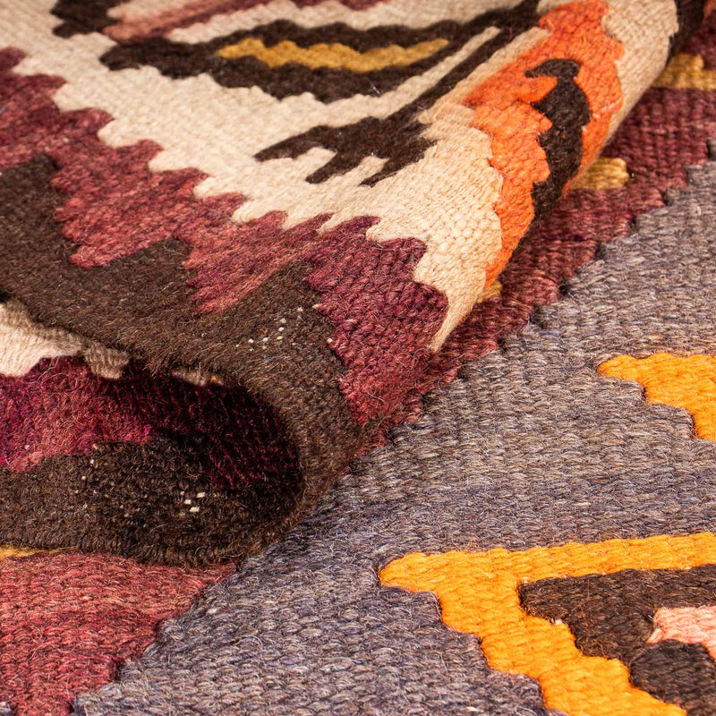 Tappeto corsia Tappeto Kelim - Vecchio - 265 x 140 cm - multicolore