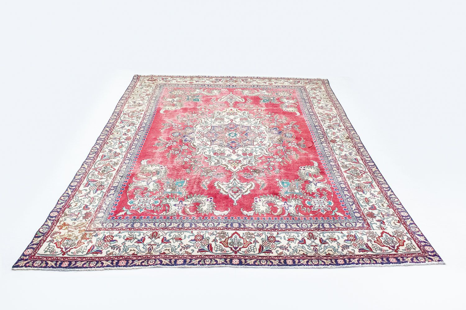 Tappeto Persero - Tabriz - 393 x 285 cm - rosso