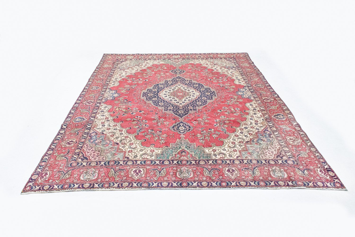 Tappeto Persero - Tabriz - 377 x 281 cm - rosso
