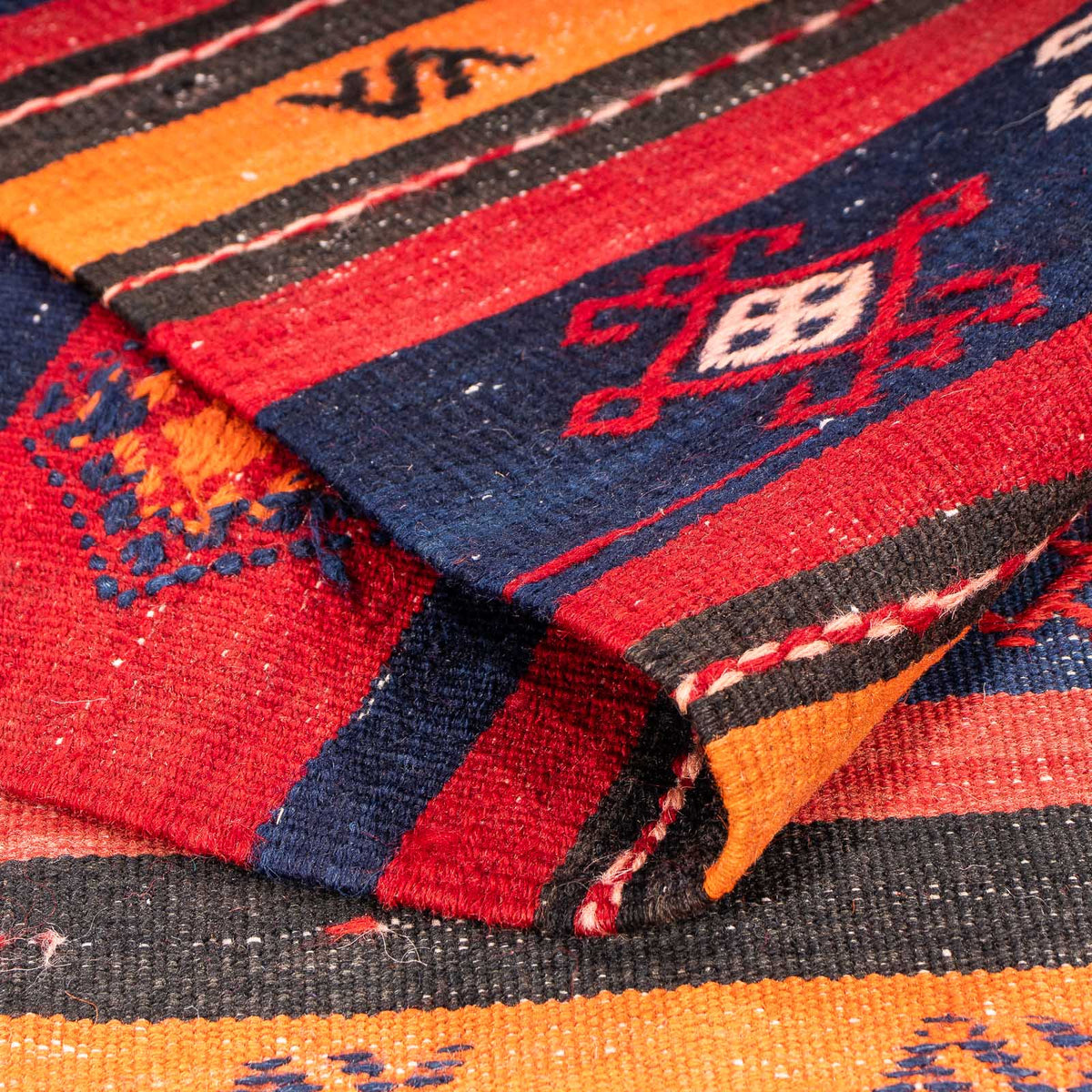 Tappeto corsia Tappeto Kelim - Vecchio - 325 x 130 cm - multicolore