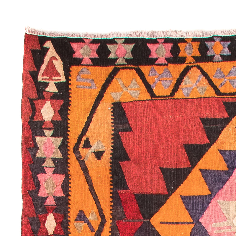 Tappeto corsia Tappeto Kelim - Vecchio - 390 x 150 cm - rosso