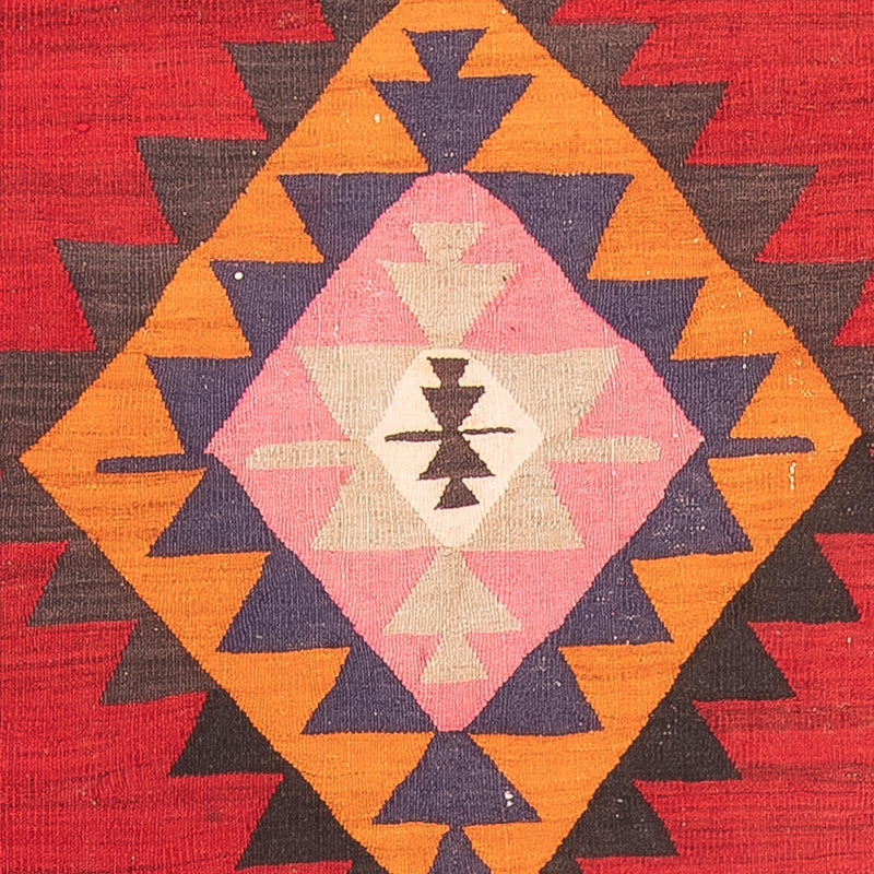 Tappeto corsia Tappeto Kelim - Vecchio - 390 x 150 cm - rosso