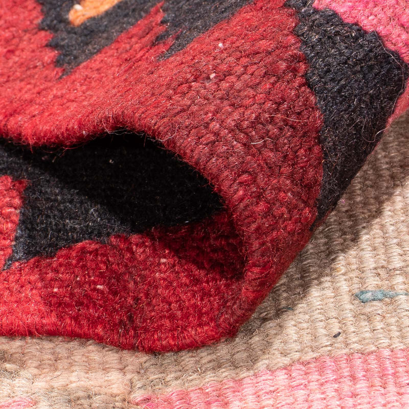 Tappeto corsia Tappeto Kelim - Vecchio - 390 x 150 cm - rosso
