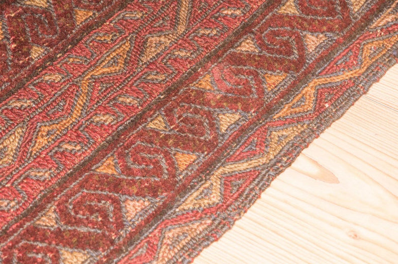 Tappeto Kelim - Orientale quadrato  - 123 x 114 cm - rosso