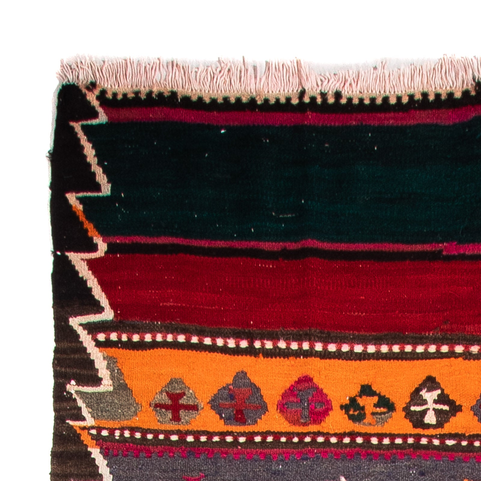 Tappeto corsia Tappeto Kelim - Vecchio - 350 x 140 cm - multicolore