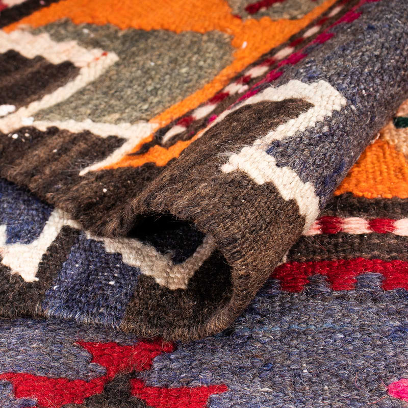 Tappeto corsia Tappeto Kelim - Vecchio - 350 x 140 cm - multicolore