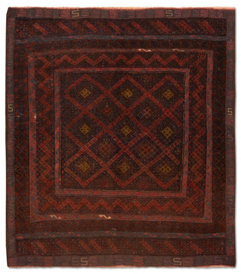 Tappeto Kelim - Orientale - 139 x 118 cm - marrone