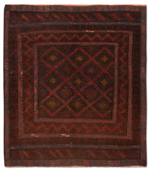Tappeto Kelim - Orientale - 139 x 118 cm - marrone