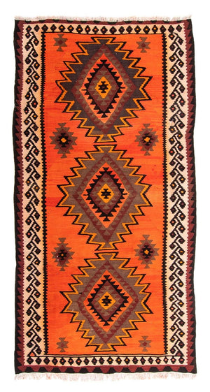 Tappeto corsia Tappeto Kelim - Vecchio - 265 x 145 cm - multicolore