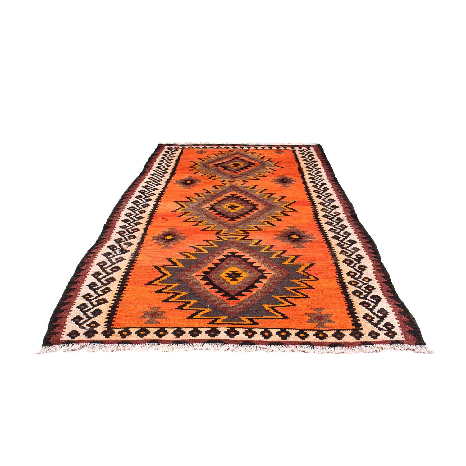Tappeto corsia Tappeto Kelim - Vecchio - 265 x 145 cm - multicolore