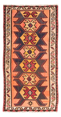 Tappeto corsia Tappeto Kelim - Vecchio - 265 x 140 cm - multicolore
