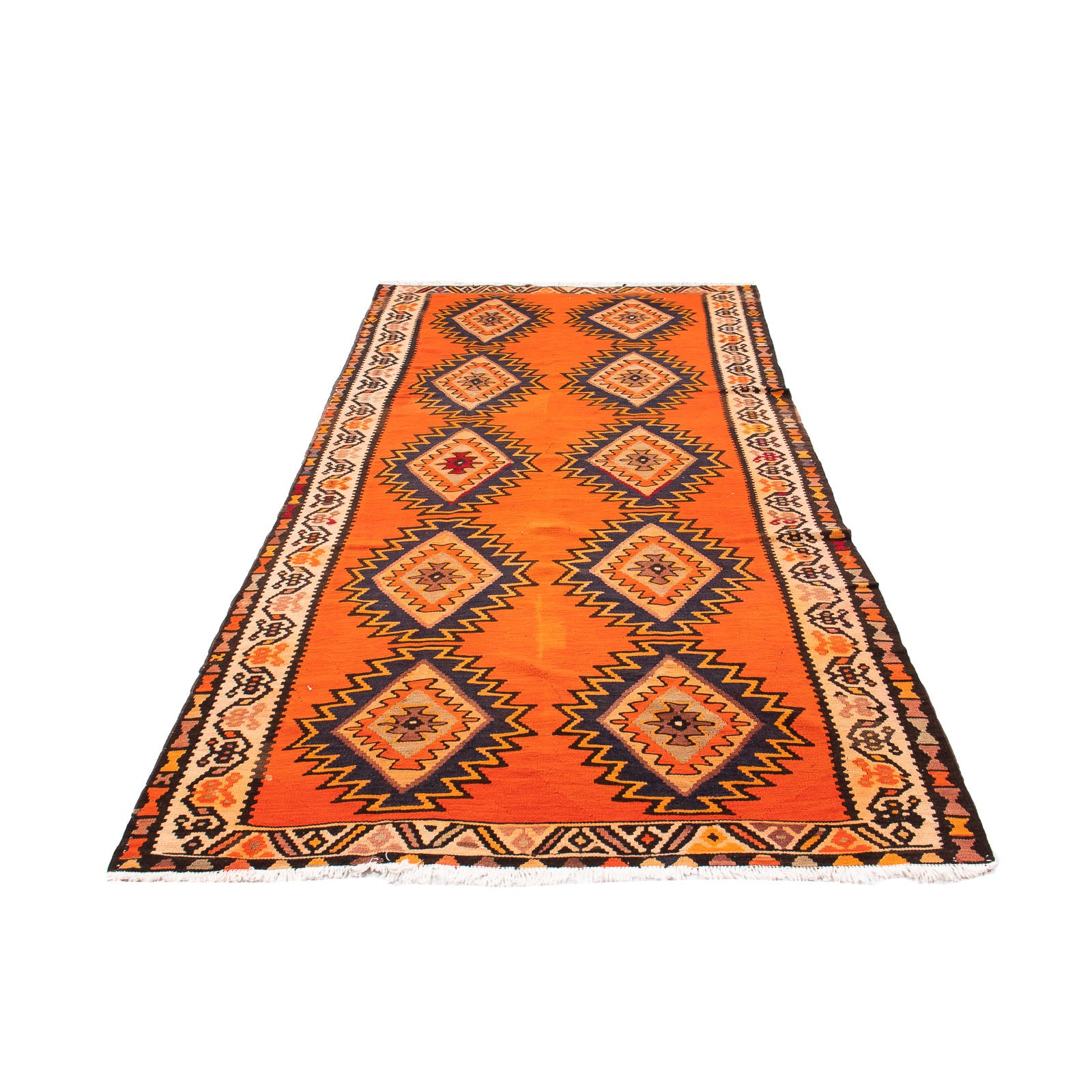 Tappeto corsia Tappeto Kelim - Vecchio - 290 x 140 cm - multicolore