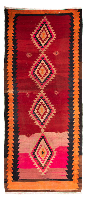 Tappeto corsia Tappeto Kelim - Vecchio - 360 x 160 cm - multicolore