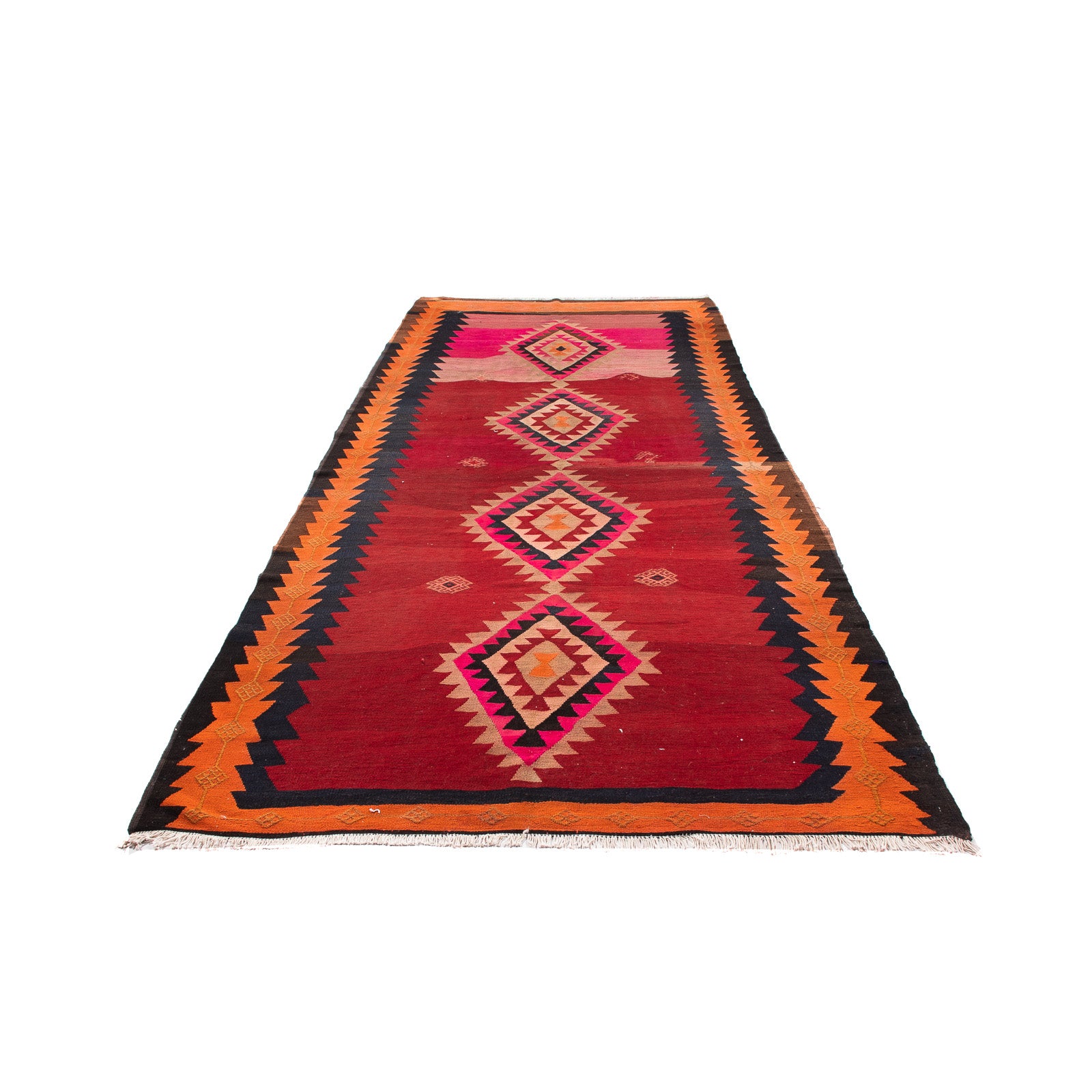 Tappeto corsia Tappeto Kelim - Vecchio - 360 x 160 cm - multicolore