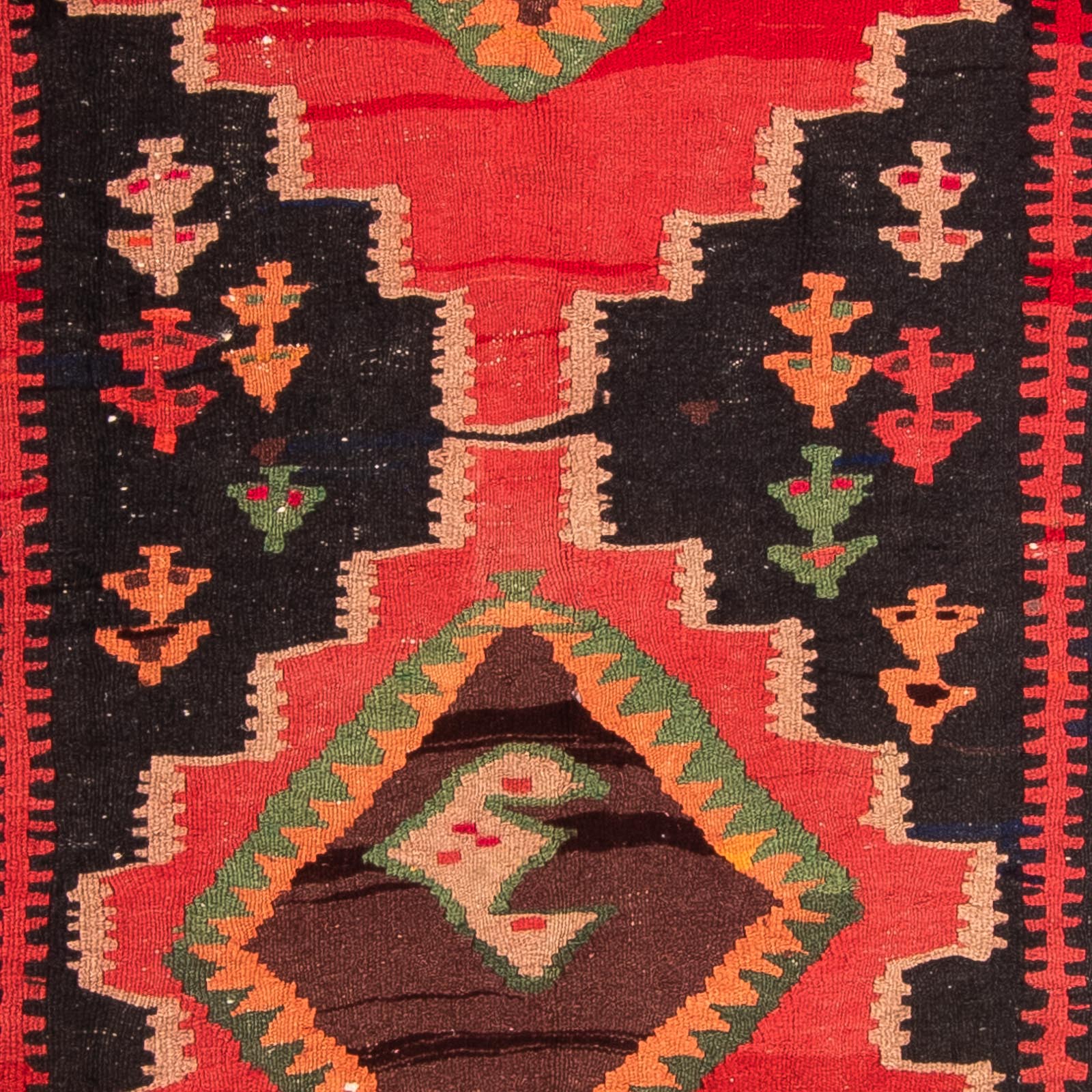 Tappeto corsia Tappeto Kelim - Vecchio - 330 x 137 cm - multicolore