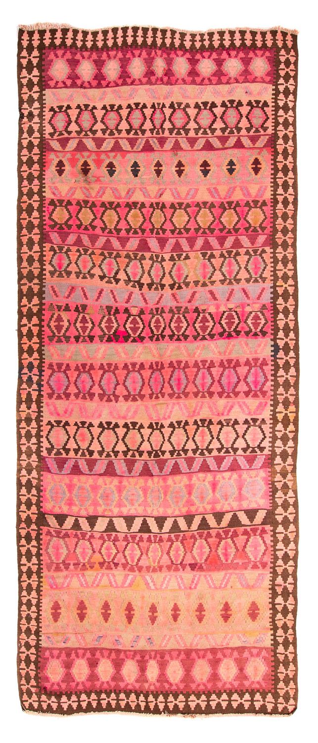Tappeto corsia Tappeto Kelim - Vecchio - 390 x 178 cm - multicolore
