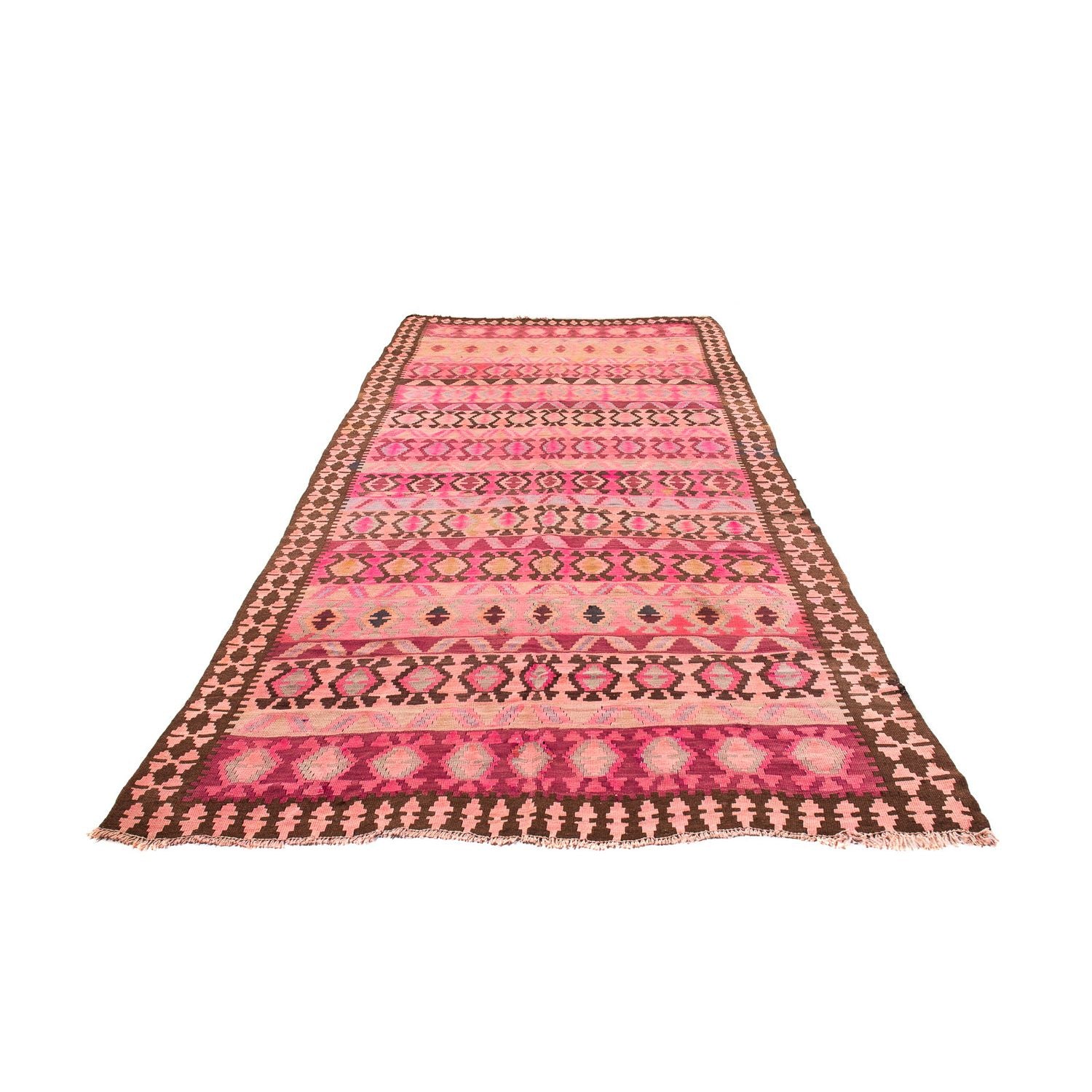 Tappeto corsia Tappeto Kelim - Vecchio - 390 x 178 cm - multicolore