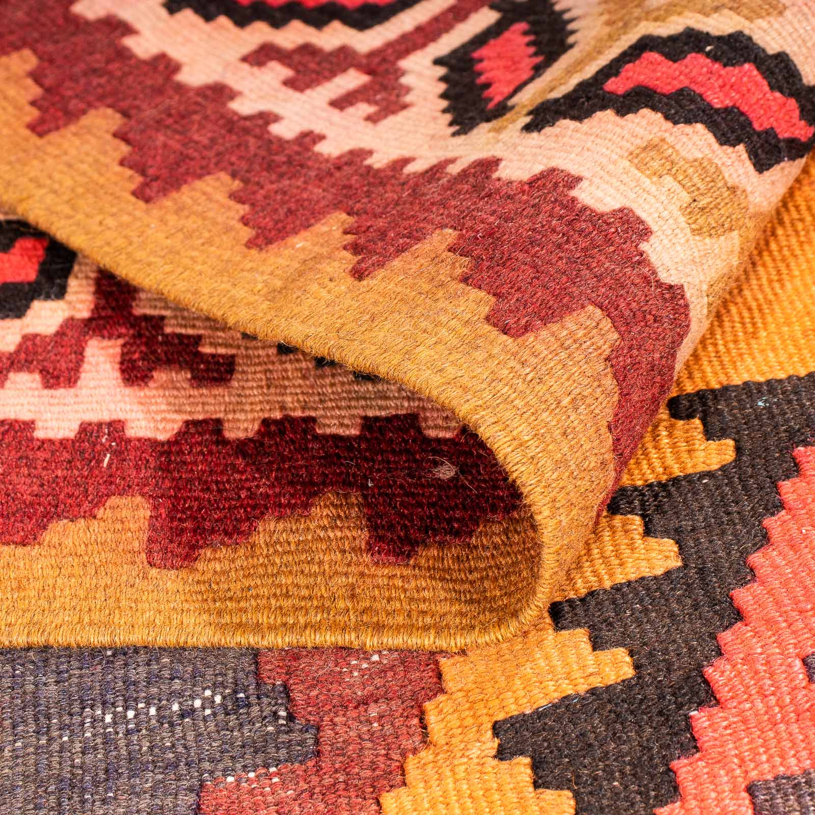 Tappeto corsia Tappeto Kelim - Vecchio - 290 x 150 cm - multicolore