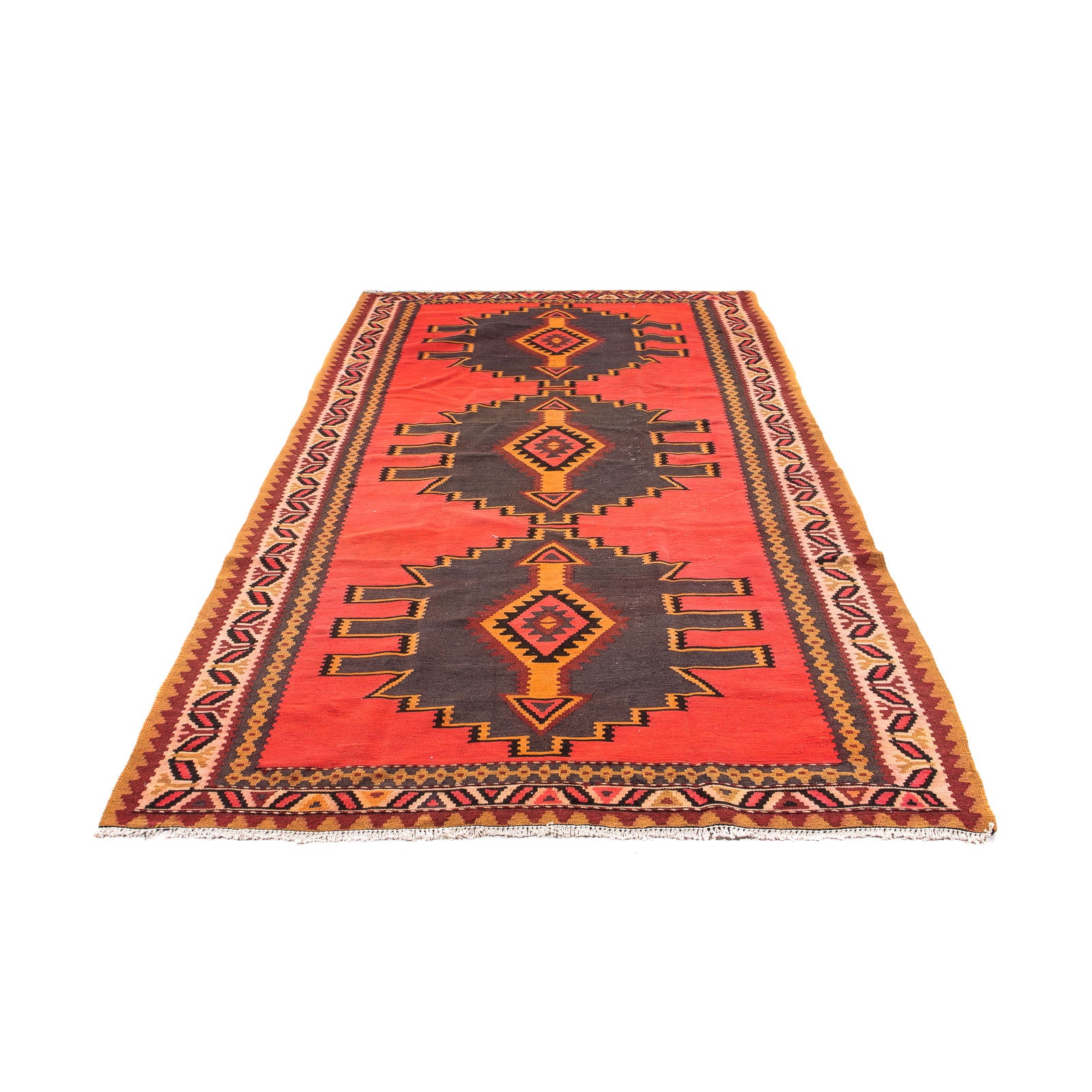 Tappeto corsia Tappeto Kelim - Vecchio - 290 x 150 cm - multicolore