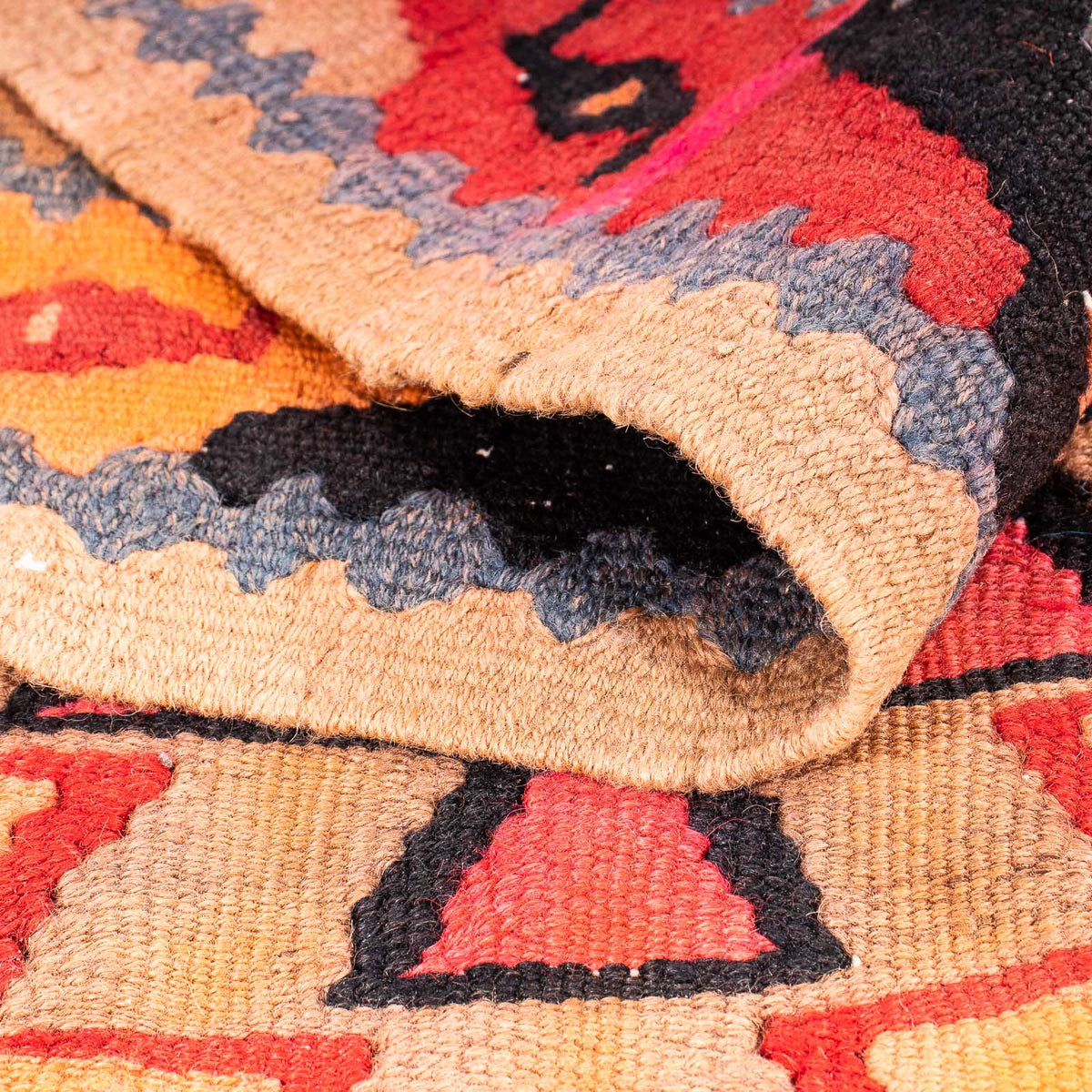 Tappeto corsia Tappeto Kelim - Vecchio - 308 x 145 cm - multicolore