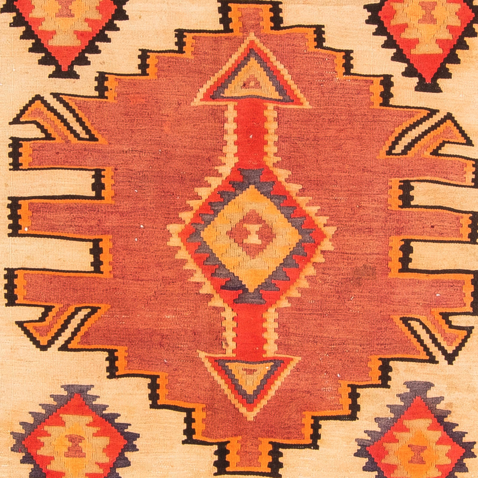 Tappeto corsia Tappeto Kelim - Vecchio - 300 x 150 cm - multicolore