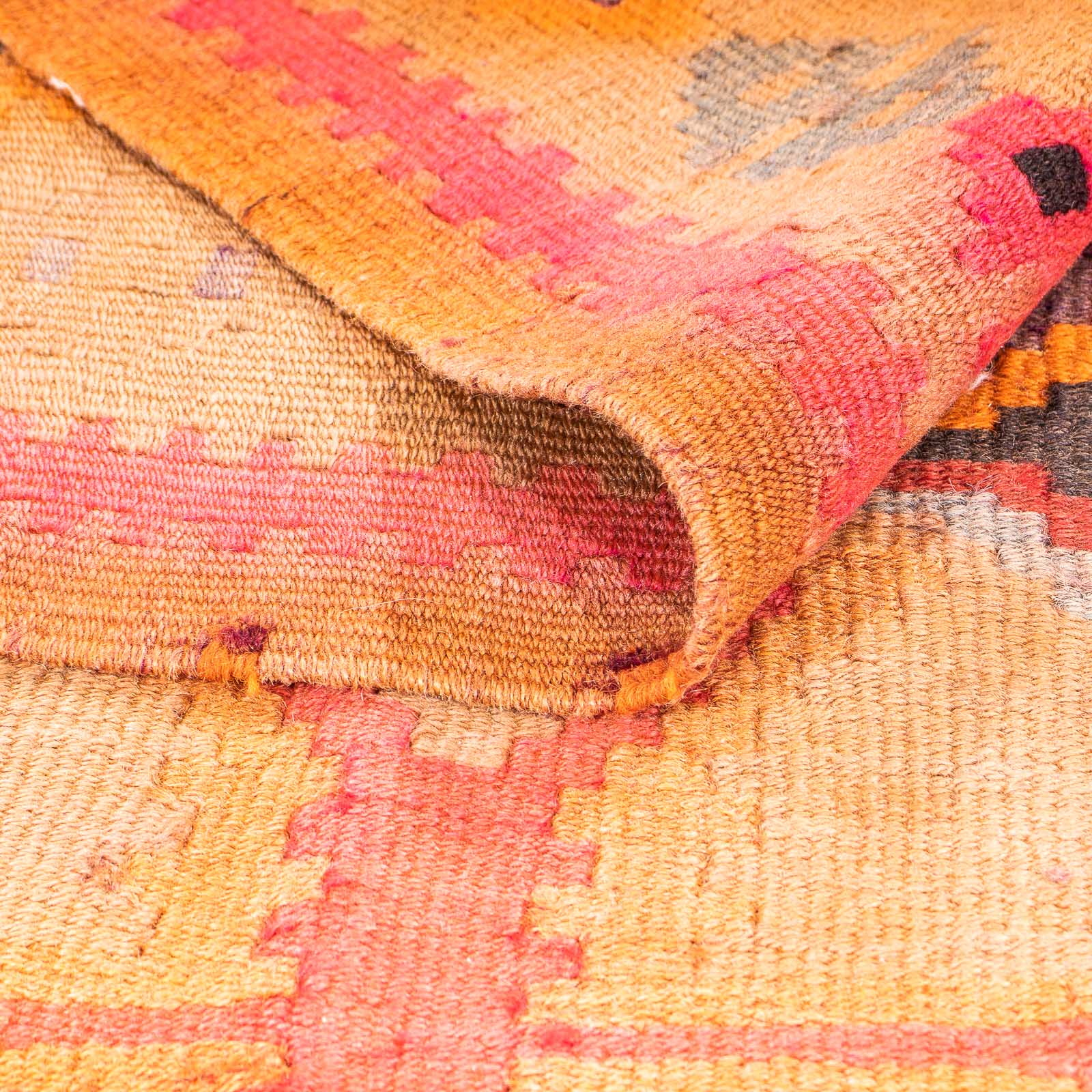 Tappeto corsia Tappeto Kelim - Vecchio - 355 x 142 cm - multicolore