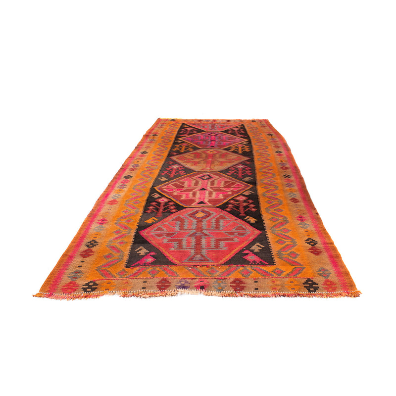 Tappeto corsia Tappeto Kelim - Vecchio - 355 x 142 cm - multicolore