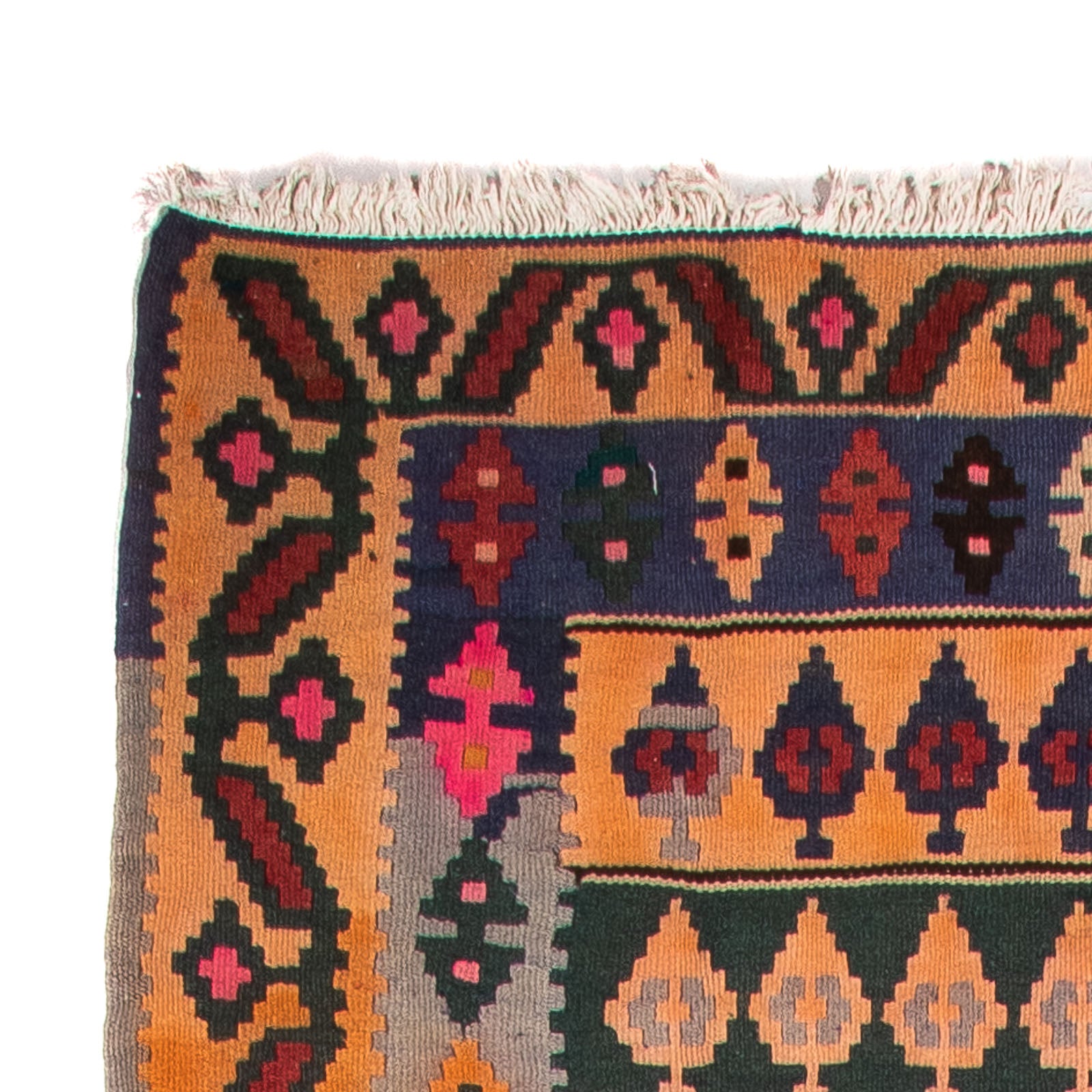 Tappeto corsia Tappeto Kelim - Vecchio - 350 x 140 cm - multicolore